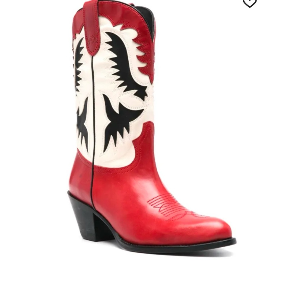 Polo Ralph Lauren Vachetta leather cowboy western boots